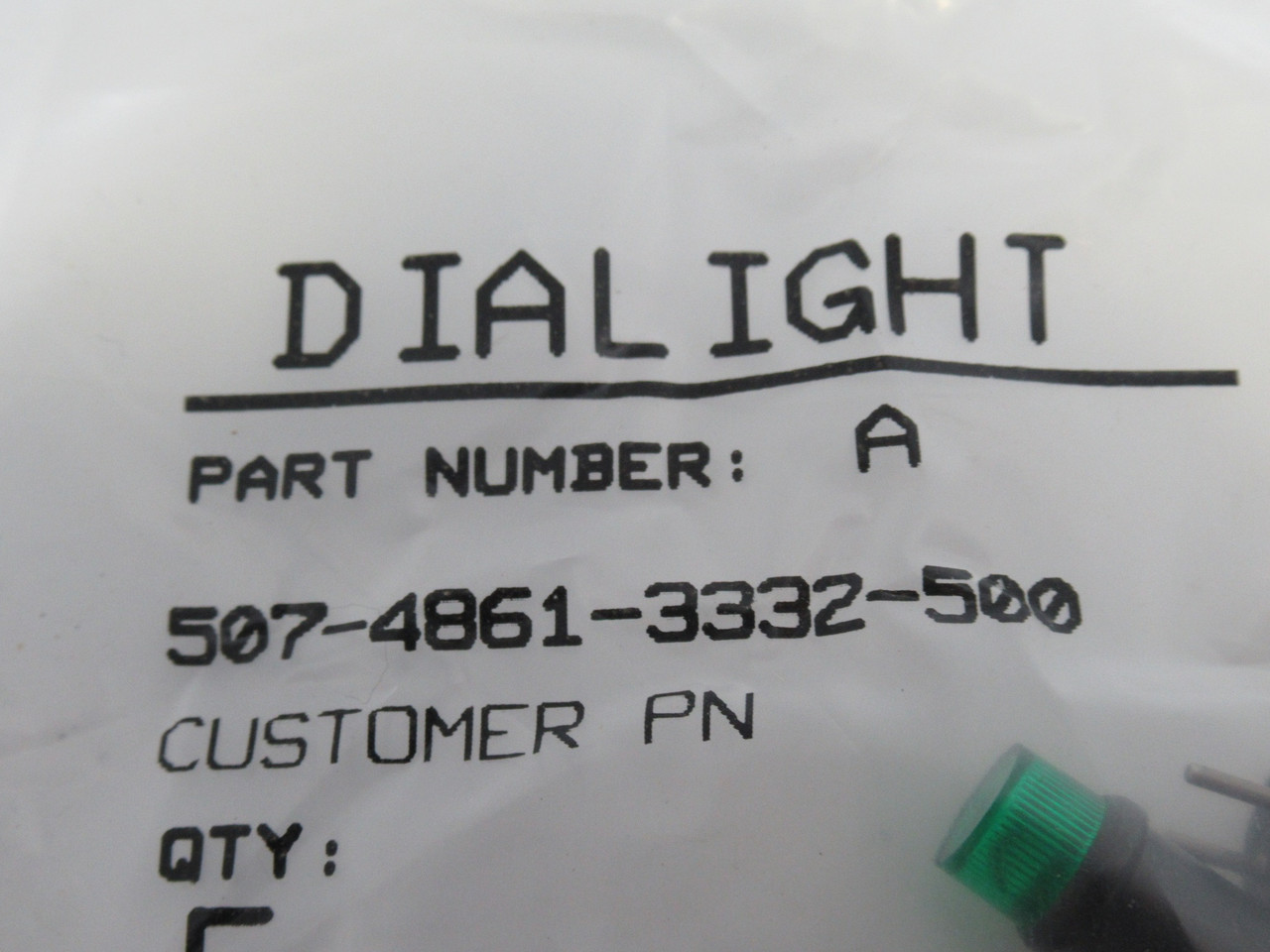 Dialight 507-4861-3332-500 Green LED Panel Mount Indicator Light 5-Pk ! NWB !