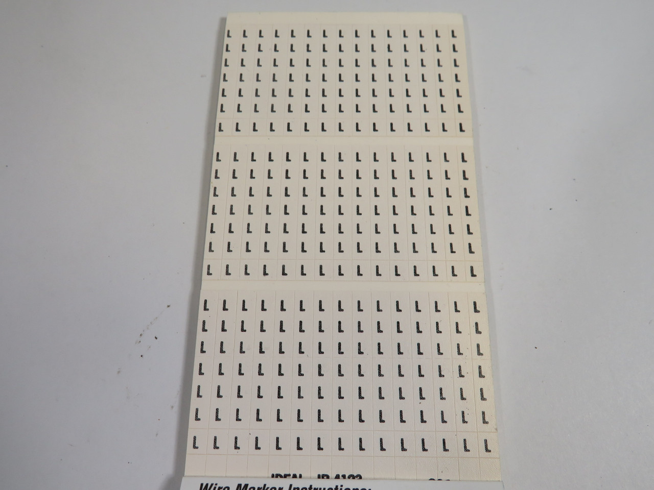 Ideal 44-123 Wire Markers *Letter L* x450  NOP