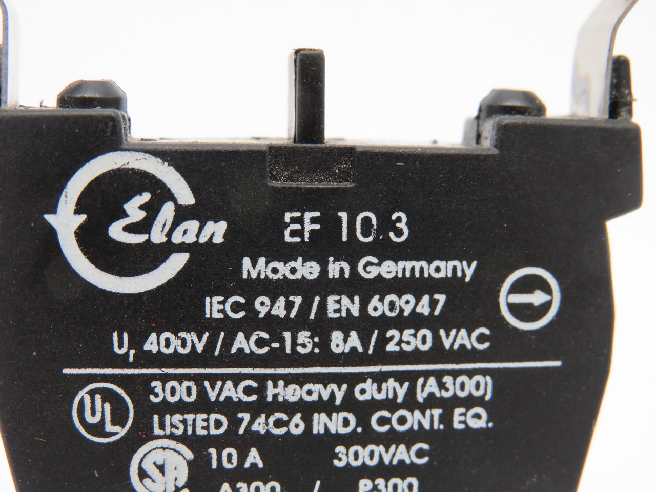 Elan EF10.3 Contact Block 1NC 250/300V USED