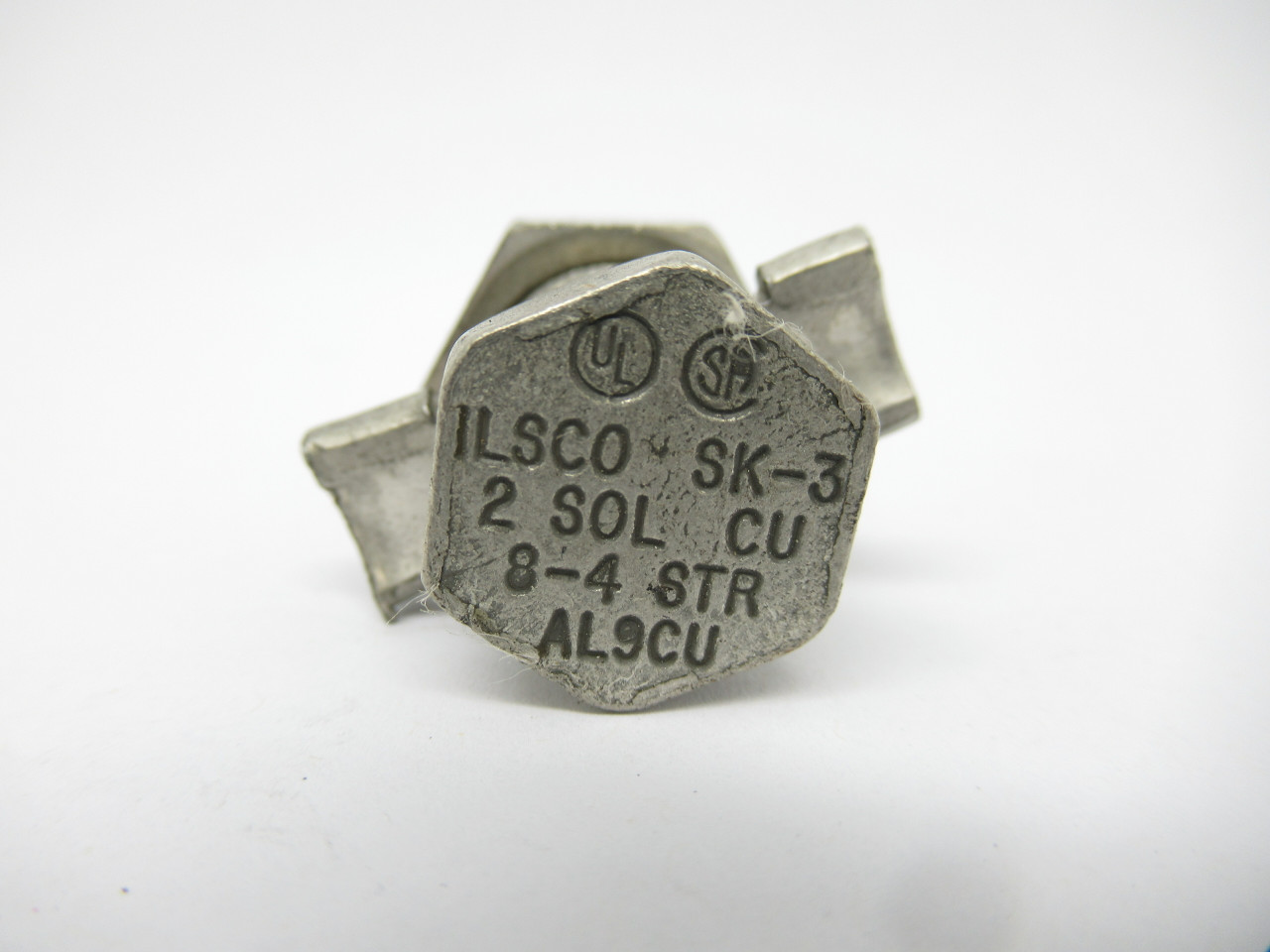 Ilsco SK-3 Split Bolt Connector 2Sol CU 8-4STR USED