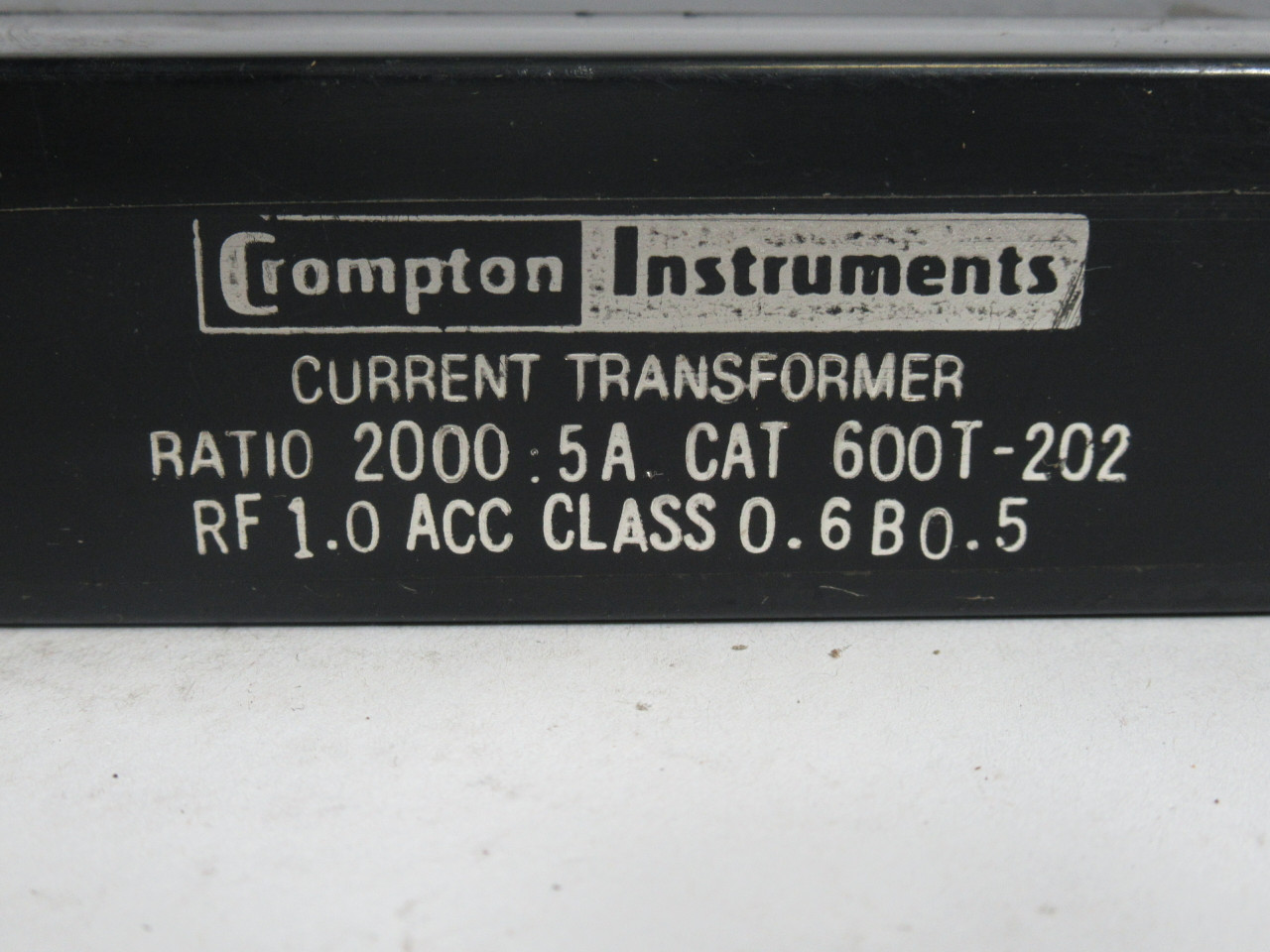 Crompton Instruments 600T-202 Current Transformer Ratio 2000:5 A USED