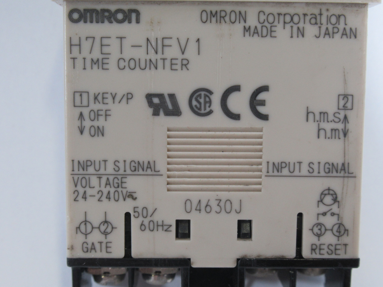 Omron H7ET-NFV1 Self Powered Time Counter 7 Digit w/o Mount USED