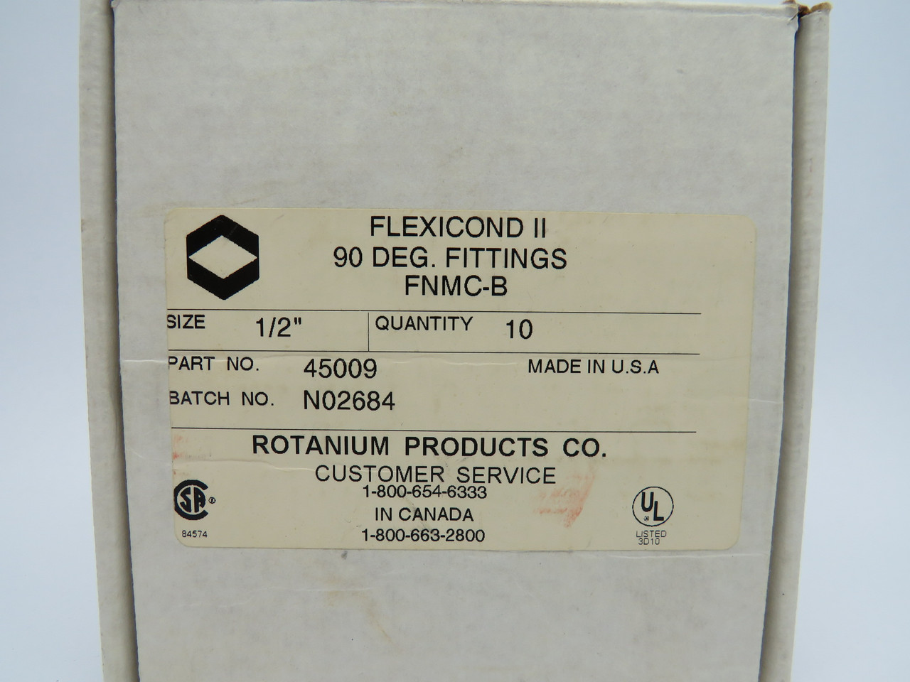 Flexicond II 45009 Conduit 90-deg 1/2" 10-Pk ! NEW !