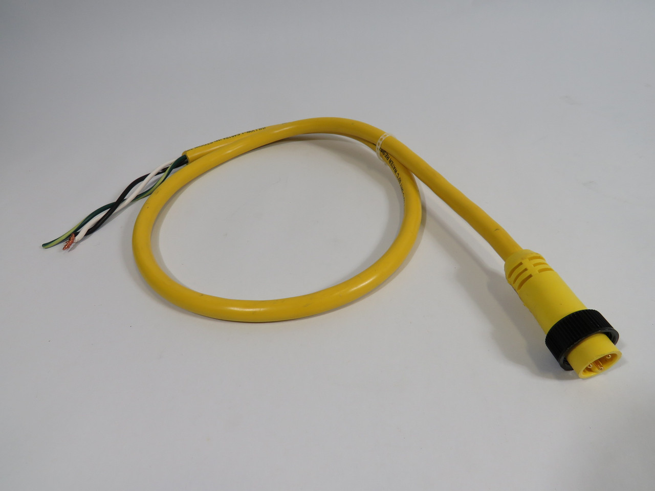 Brad Harrison 103002A01F030 Single-Ended Cordset 3-Pin 33" Cut Cable USED