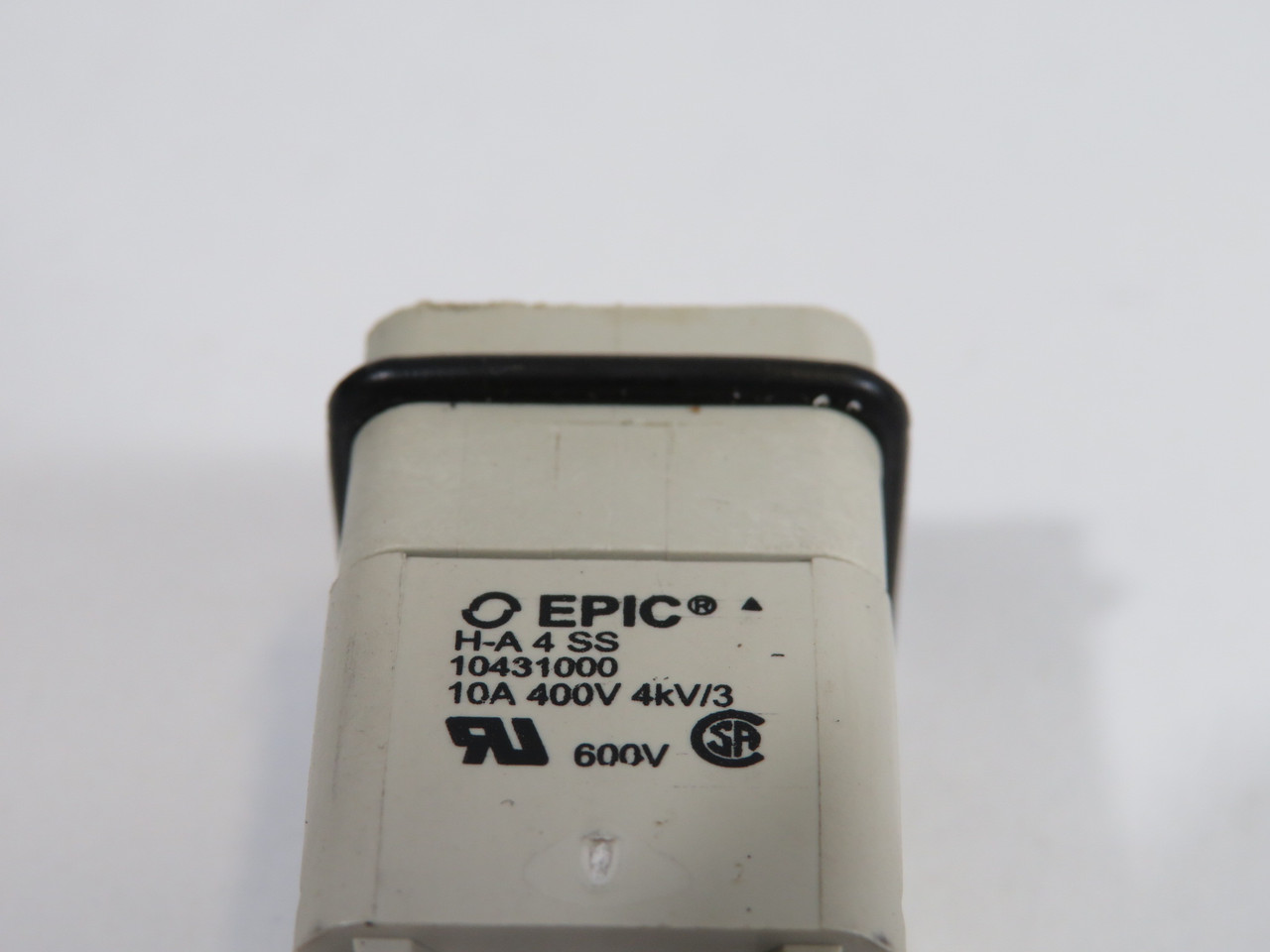 Epic 10431000 HA-4 SS Screw Termination Plug 600V 10A USED
