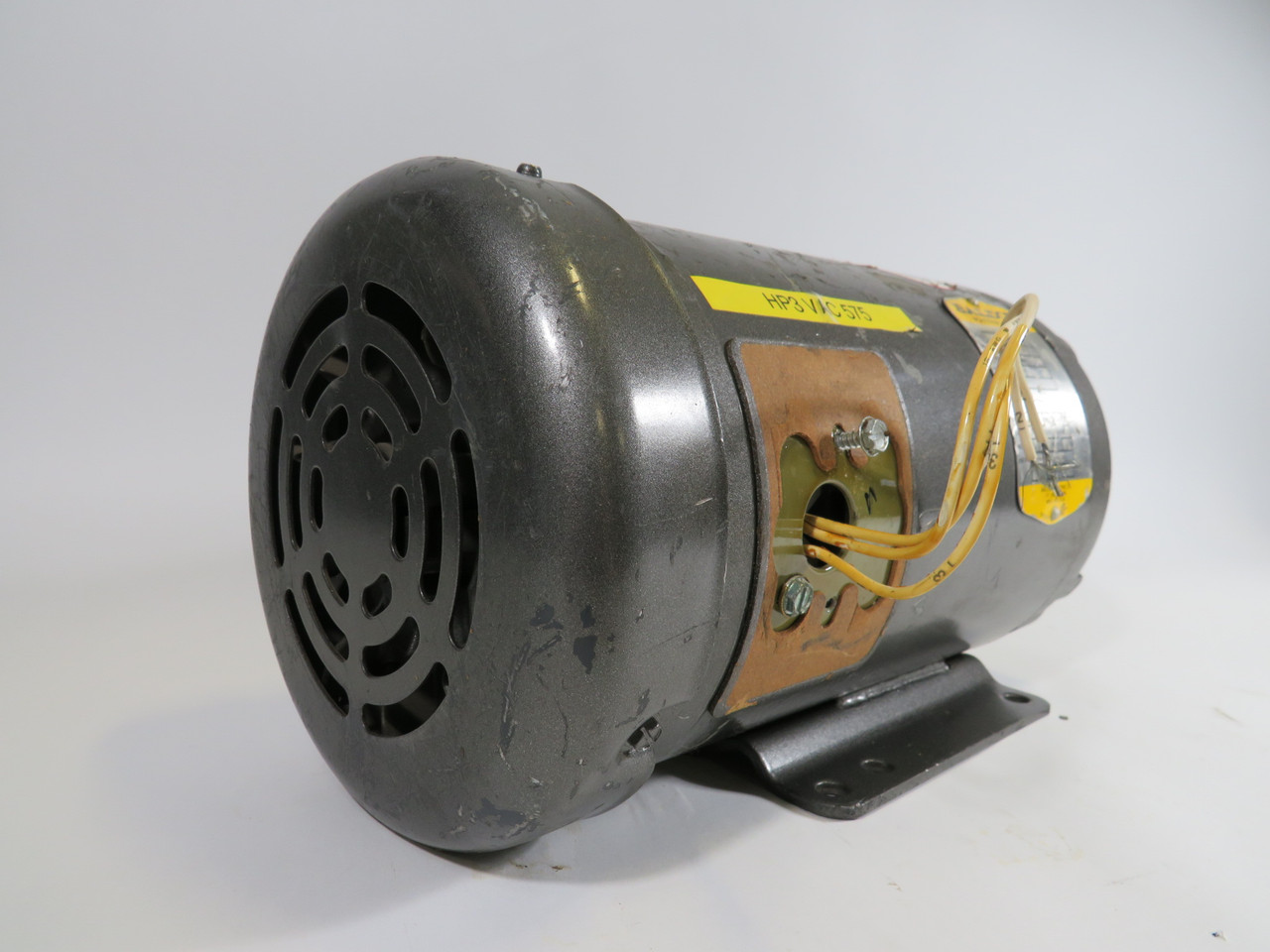 Baldor AC Motor 3HP 3450RPM 575V 145T TE 3PH 60Hz *No Wiring Enclosure* USED