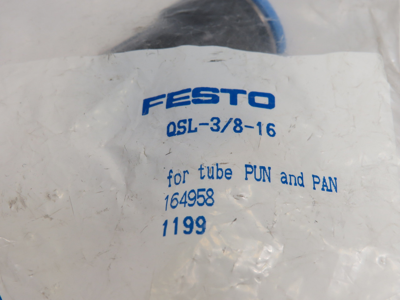 Festo 164958 QSL-3/8-16 Push-In L Fitting R3/8 Thread x 16mm Tube OD ! NWB !