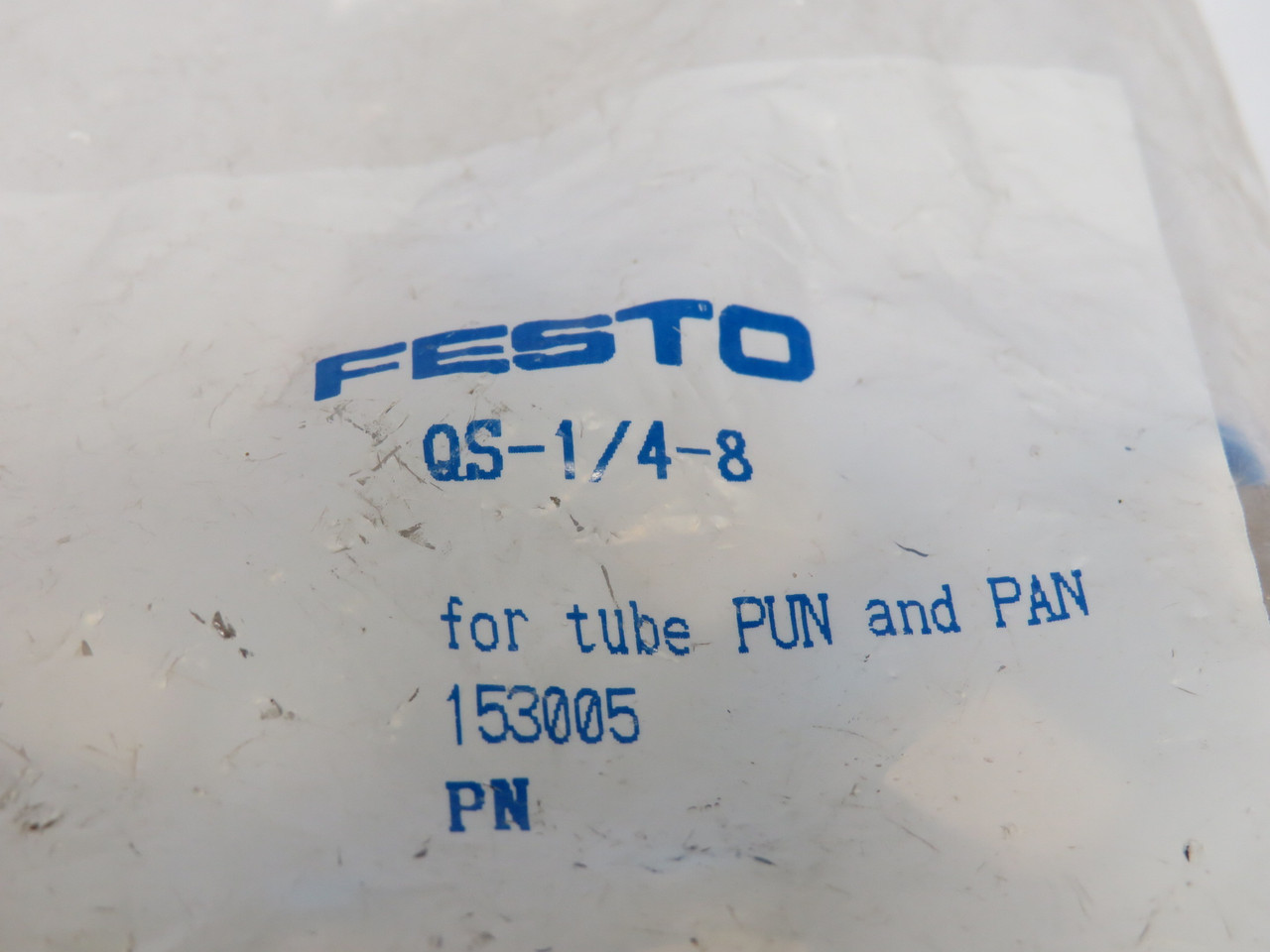 Festo 153005 QS-1/4-8 Push-In Fitting R1/4 Thread x 8mm Tube OD 10-Pack ! NWB !