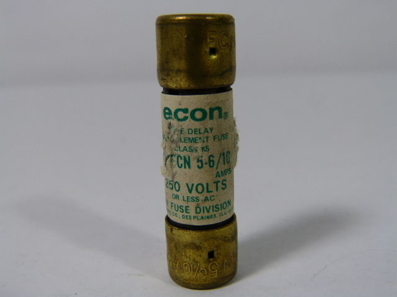 ECON ECN-5-6/10 Time Delay Fuse 5-6/10A 250V USED