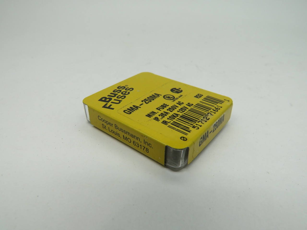 Bussmann GMA-250MA Fast Acting Fuse 250mA 250VAC 5-Pk USED