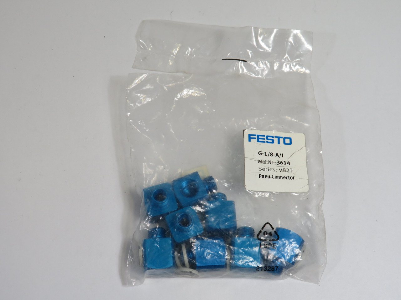 Festo 3614 G-1/8-A/I Elbow with Sealing Ring 8-Pack  NWB