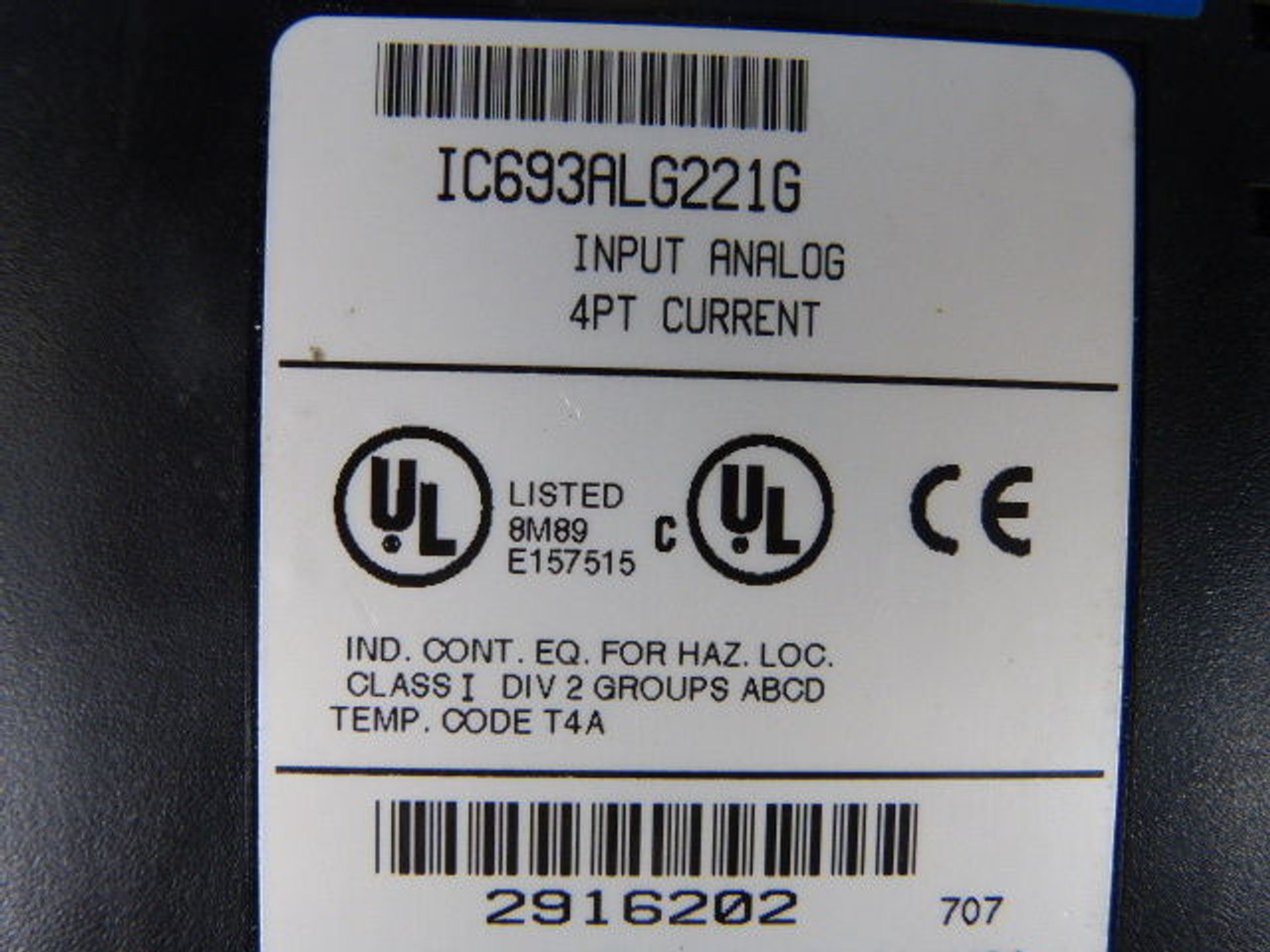 GE Fanuc IC693ALG221G Analog Input Module ! AS IS !