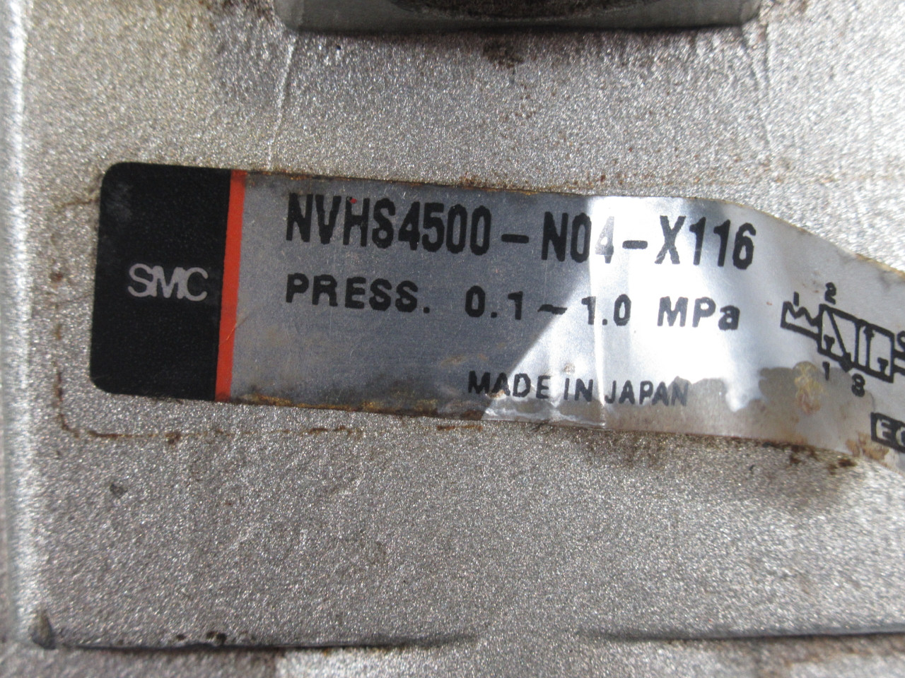 SMC NVHS4500-N04-X116 Relief Pneumatic Valve 1MPa 15-150 psi 1/2" NPT USED