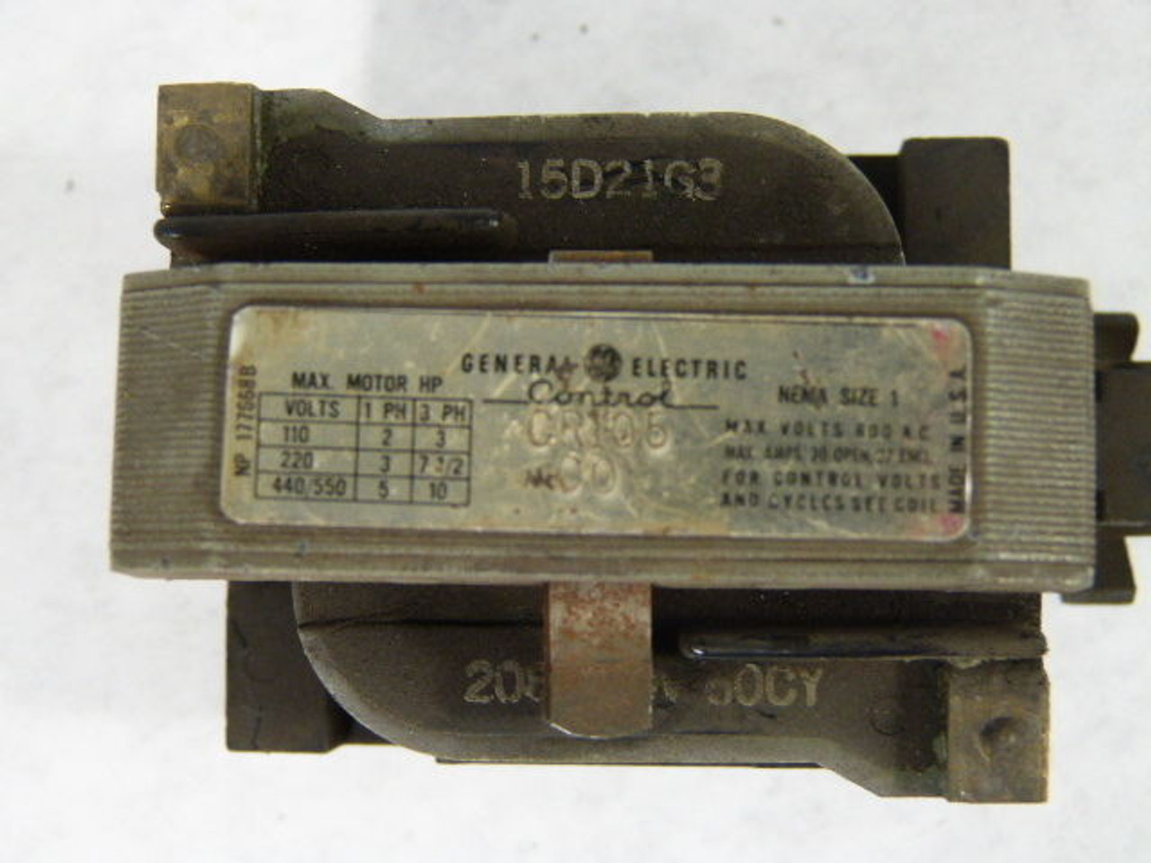 General Electric CR105C0 Contactor 110/220V 30A USED