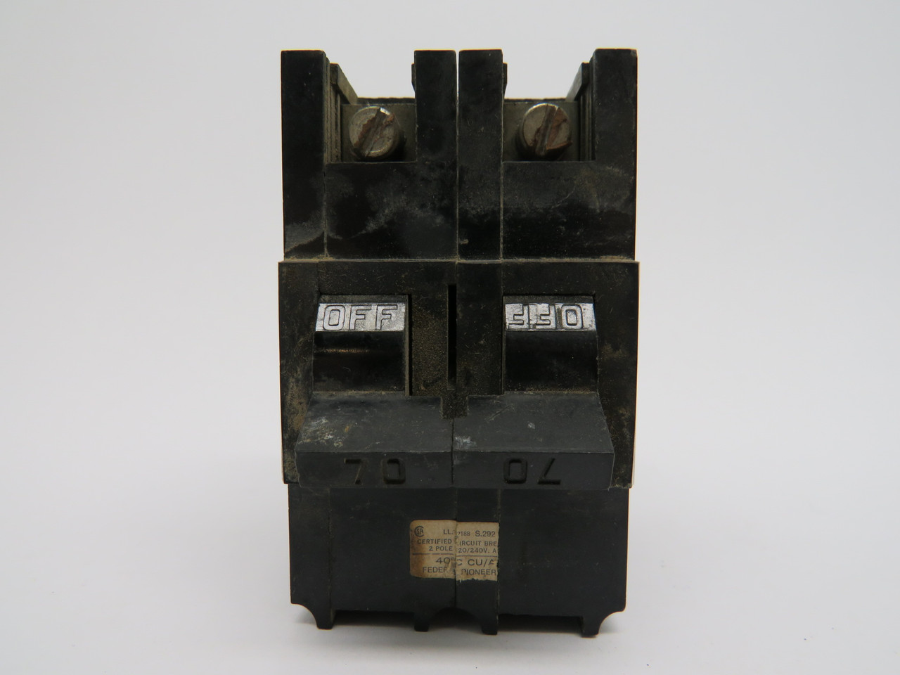 Federal Pioneer NB270 Miniature Circuit Breaker 70A 120/240V 2P USED