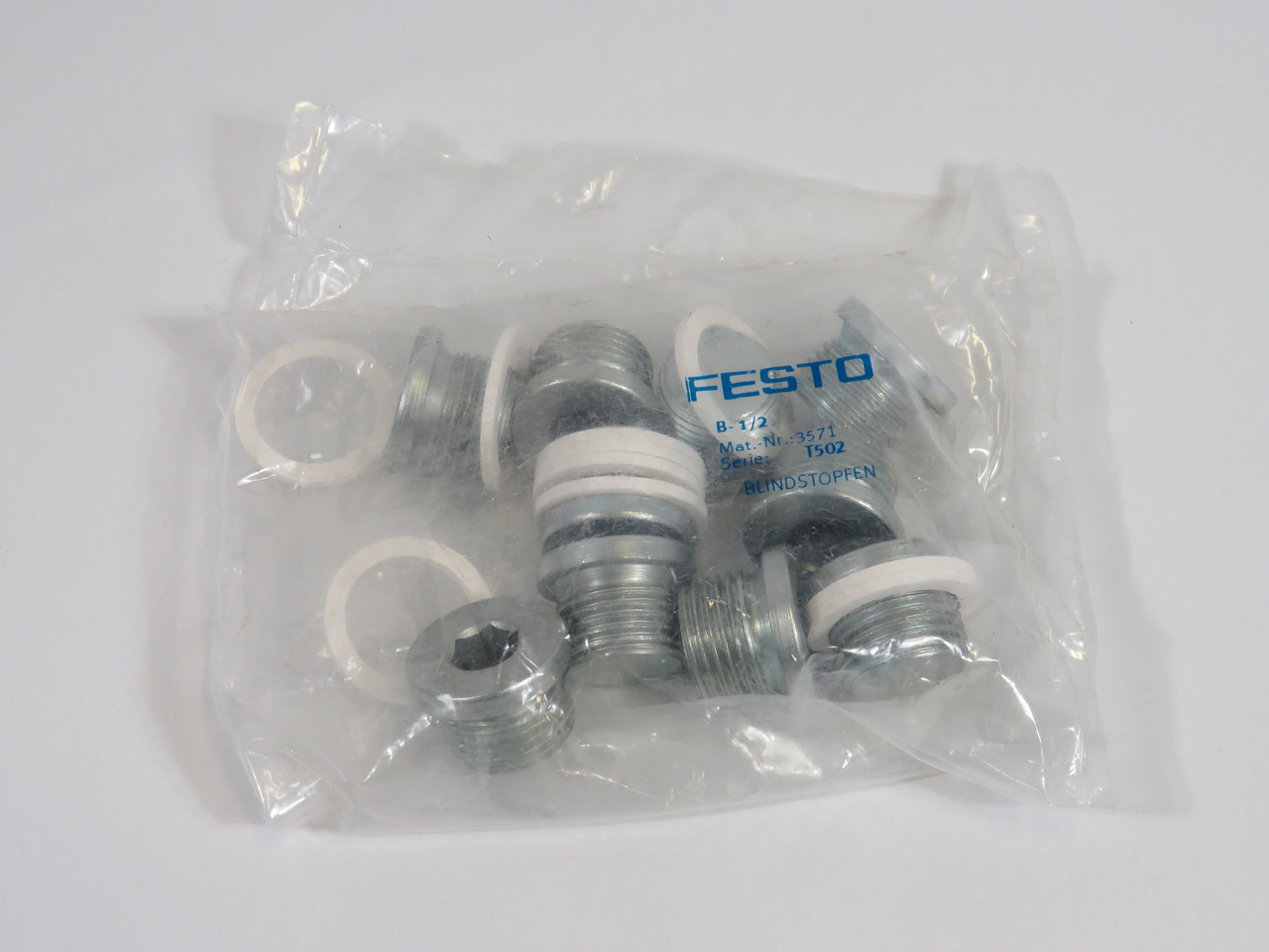 Festo 3571 B-1/2 Blanking Plug G1/2" Thread 10-Pack ! NWB !