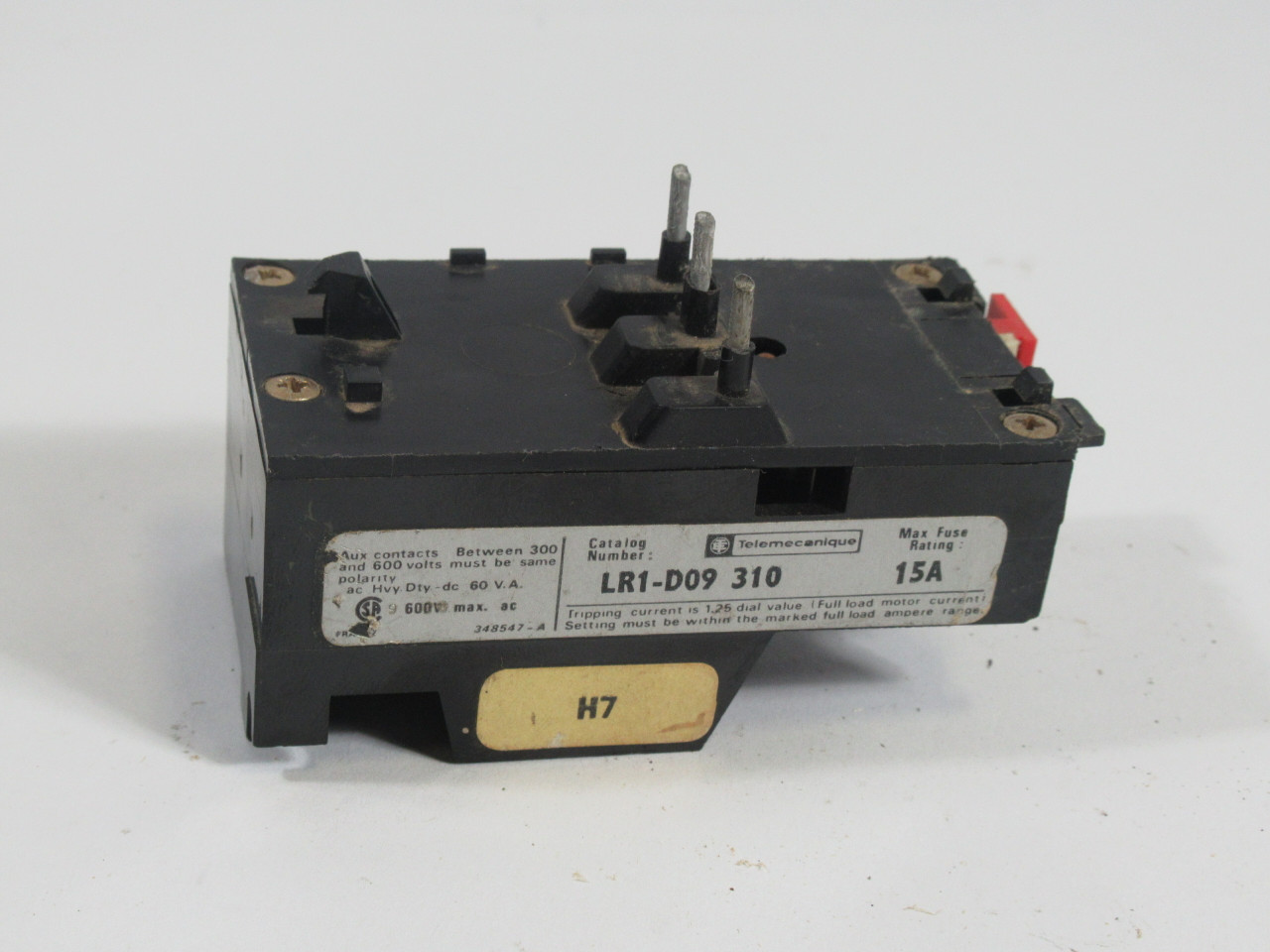 Telemecanique LR1-D09310 Overload Relay 4-6A 600VAC USED