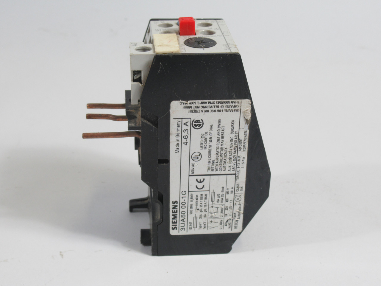 Siemens 3UA5000-1G Overload Relay 4-6.3A 690V USED