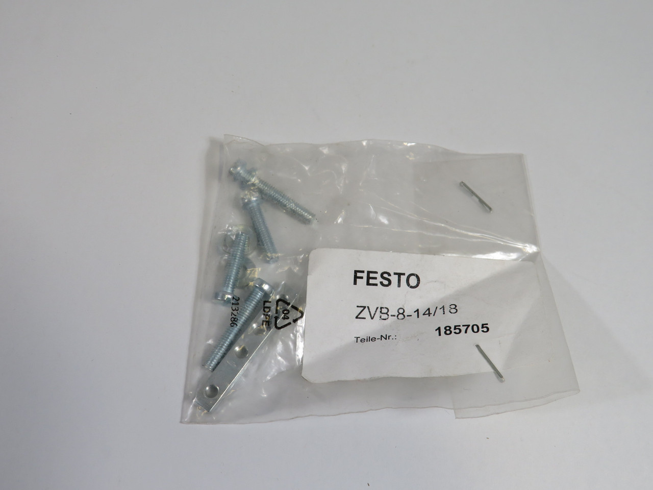 Festo 185705 ZVB-8-14/18 Mounting Kit for Cylinder ! NWB !