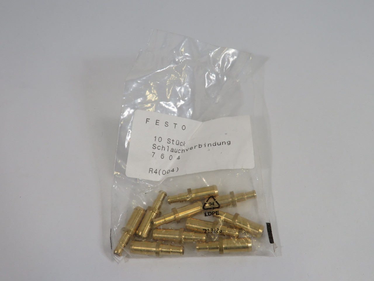 Festo 7604 RTU-PK-4/6 Barbed Connector 6mm/8mm Tube OD 10-Pack ! NWB !