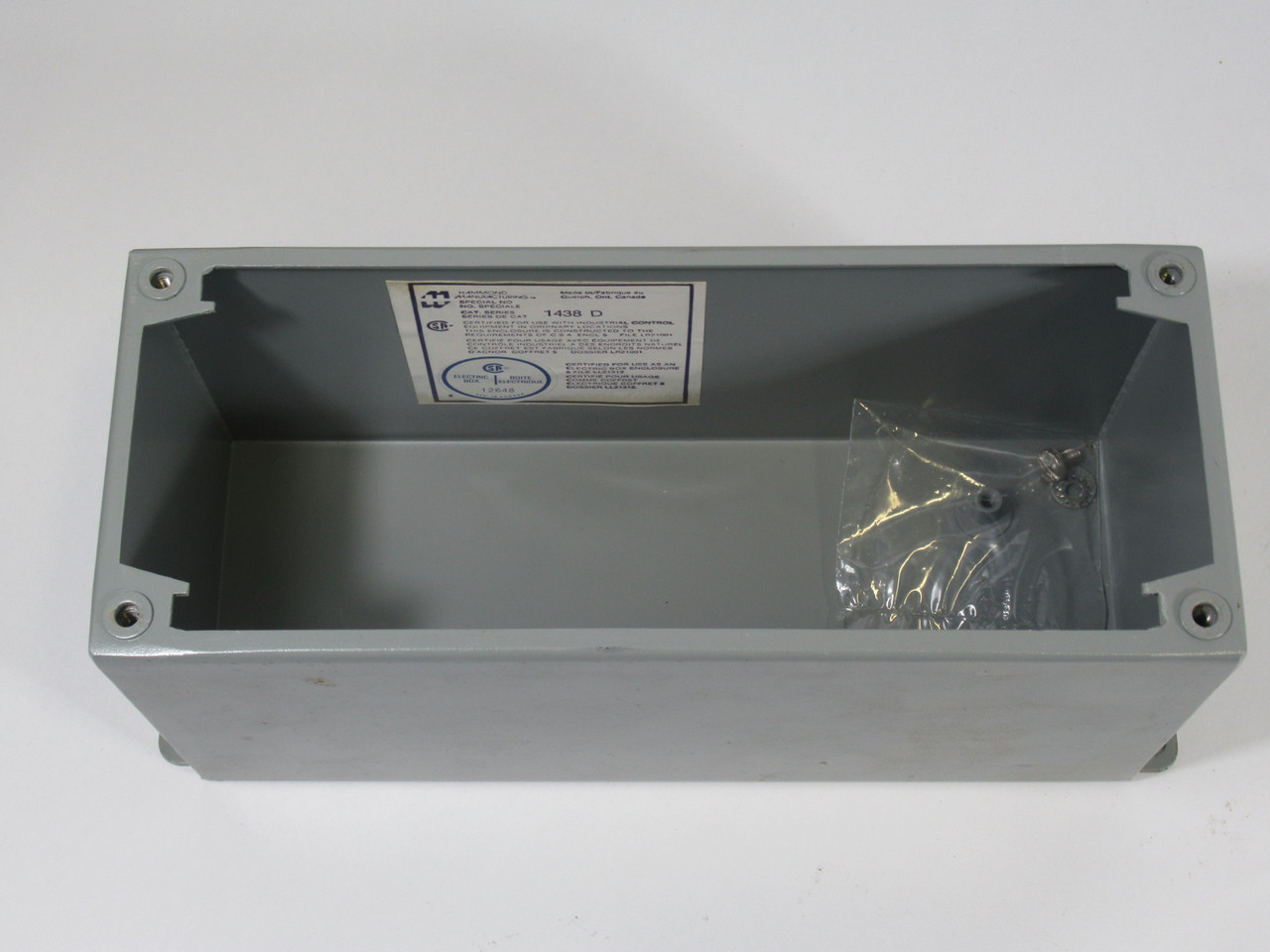 Hammond 1438-D Mild Steel Junction Box Type 12 USED