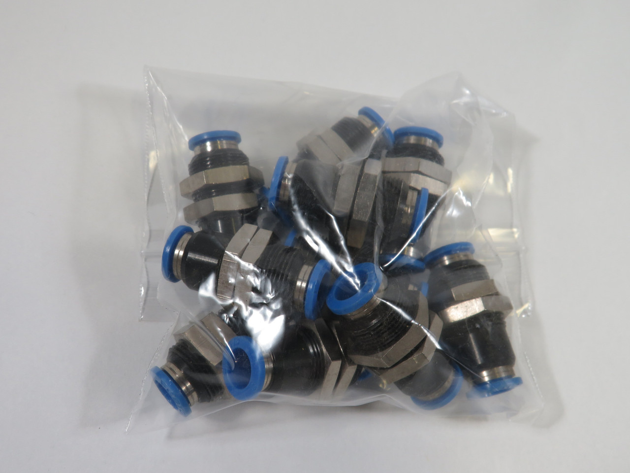 Festo 153159 QSS-8 Push-In Bulkhead Connector 8mm Tube OD 10-Pack ! NOP !