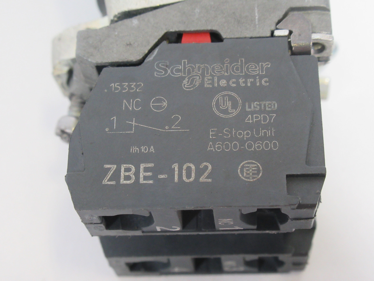 Schneider Electric B4BS8445 40mm Emergency Stop w/Guard 1NO 1NC USED