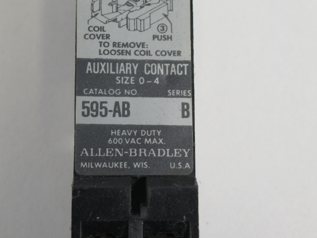 Allen-Bradley 595-AB Auxiliary Contact Series B Size 0-4 USED