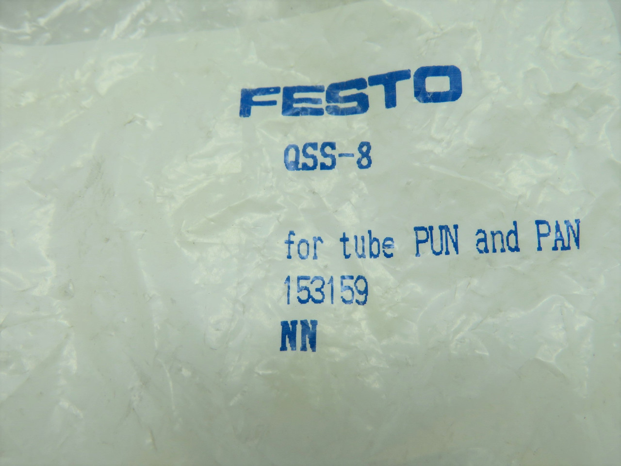 Festo 153159 QSS-8 Push-In Bulkhead Connector 8mm Tube OD 3-Pack  NWB