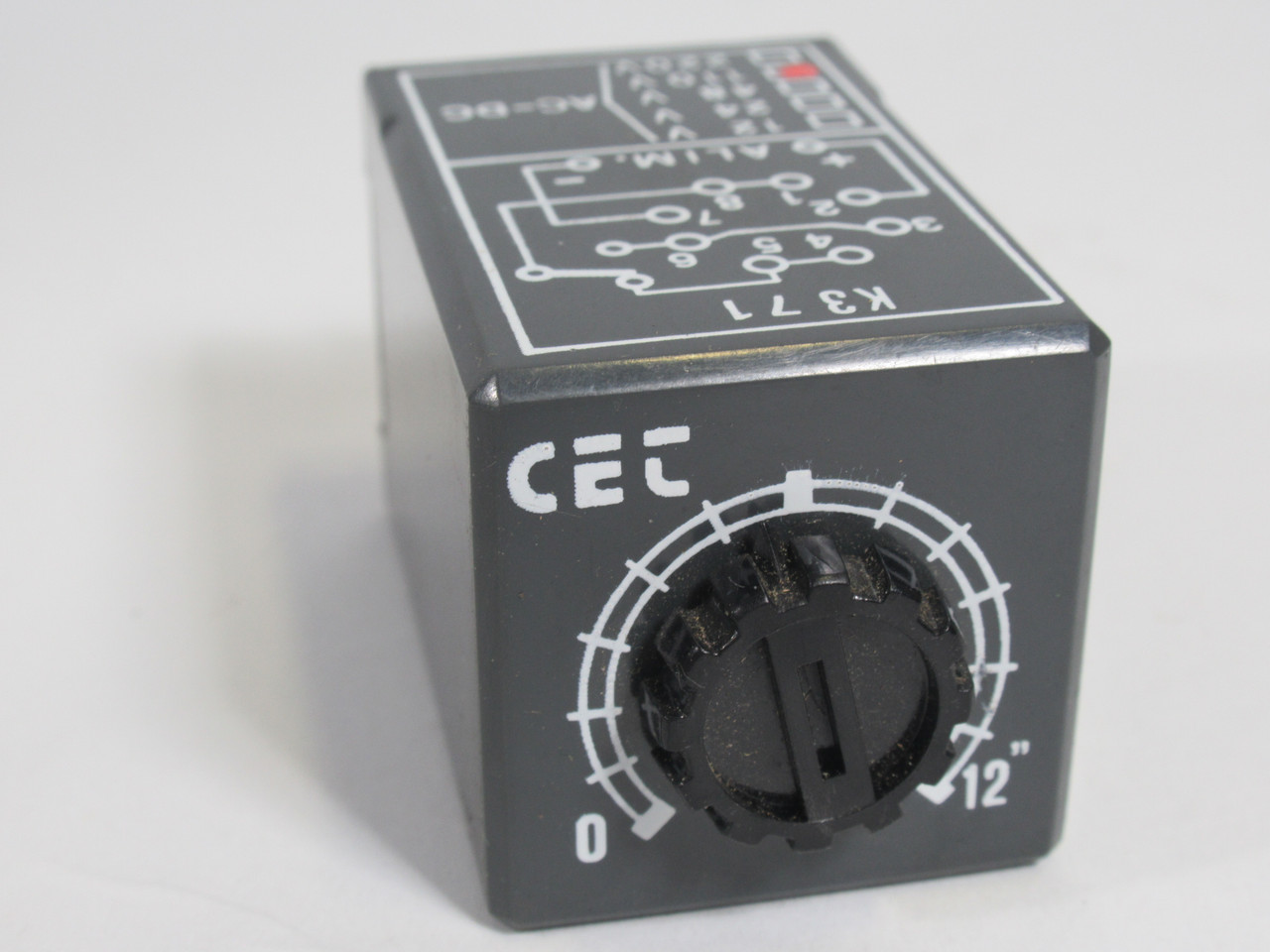 CEC K371 Delay Timer 0-12min 110VAC/DC 8-Pin USED