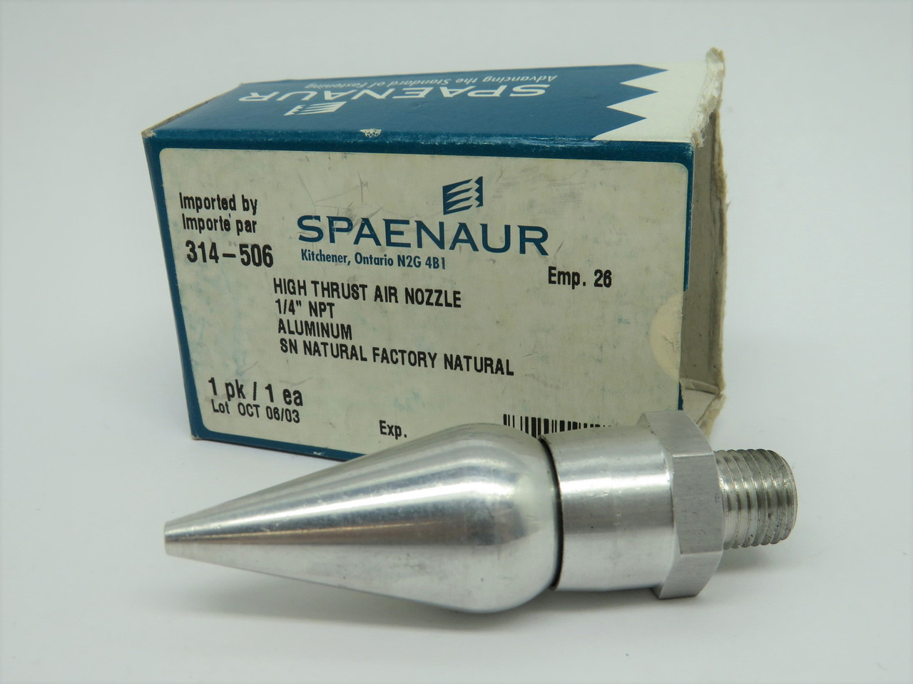 Spaenaur 314-506 High-Thrust Air Nozzle 1/4" NPT Aluminum ! NEW !