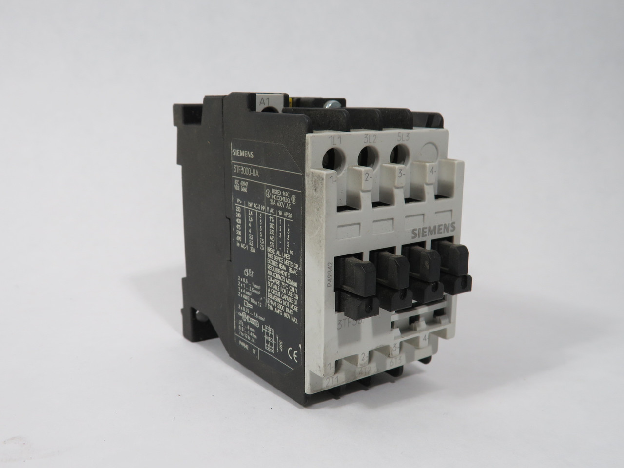 Siemens 3TF3000-0AK6 Contactor 120V@60Hz 110V@50Hz USED