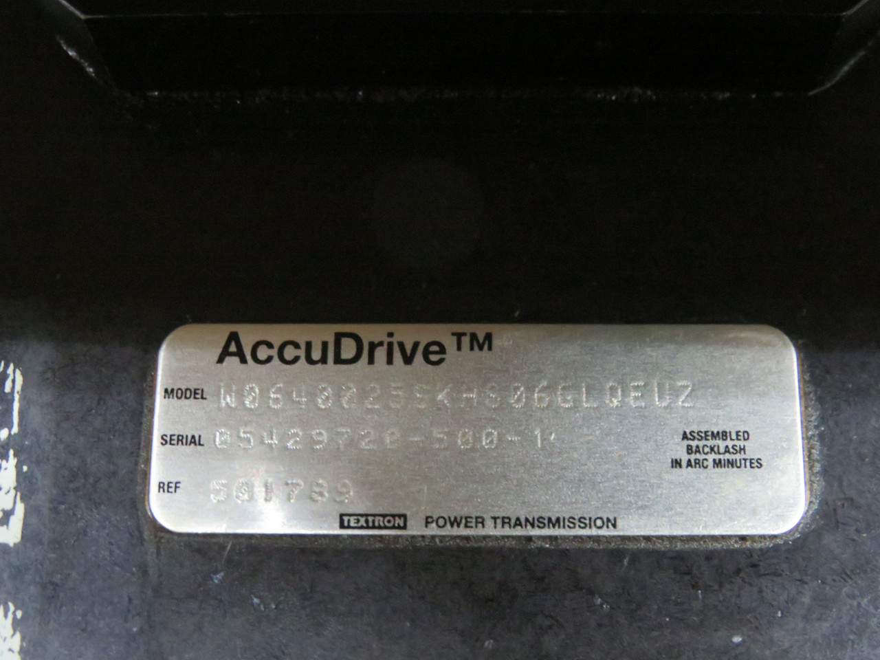 AccuDrive W0640025SKHS06GLQEUZ Gearbox Reducer 25:1 Ratio USED