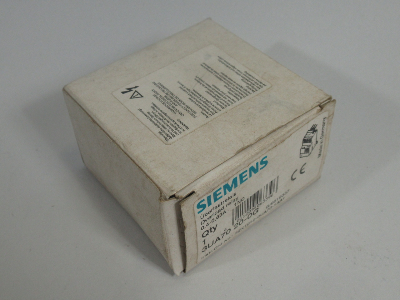 Siemens 3UA7020-0G Overload Relay 0.4-0.63A 1NC ! NEW !