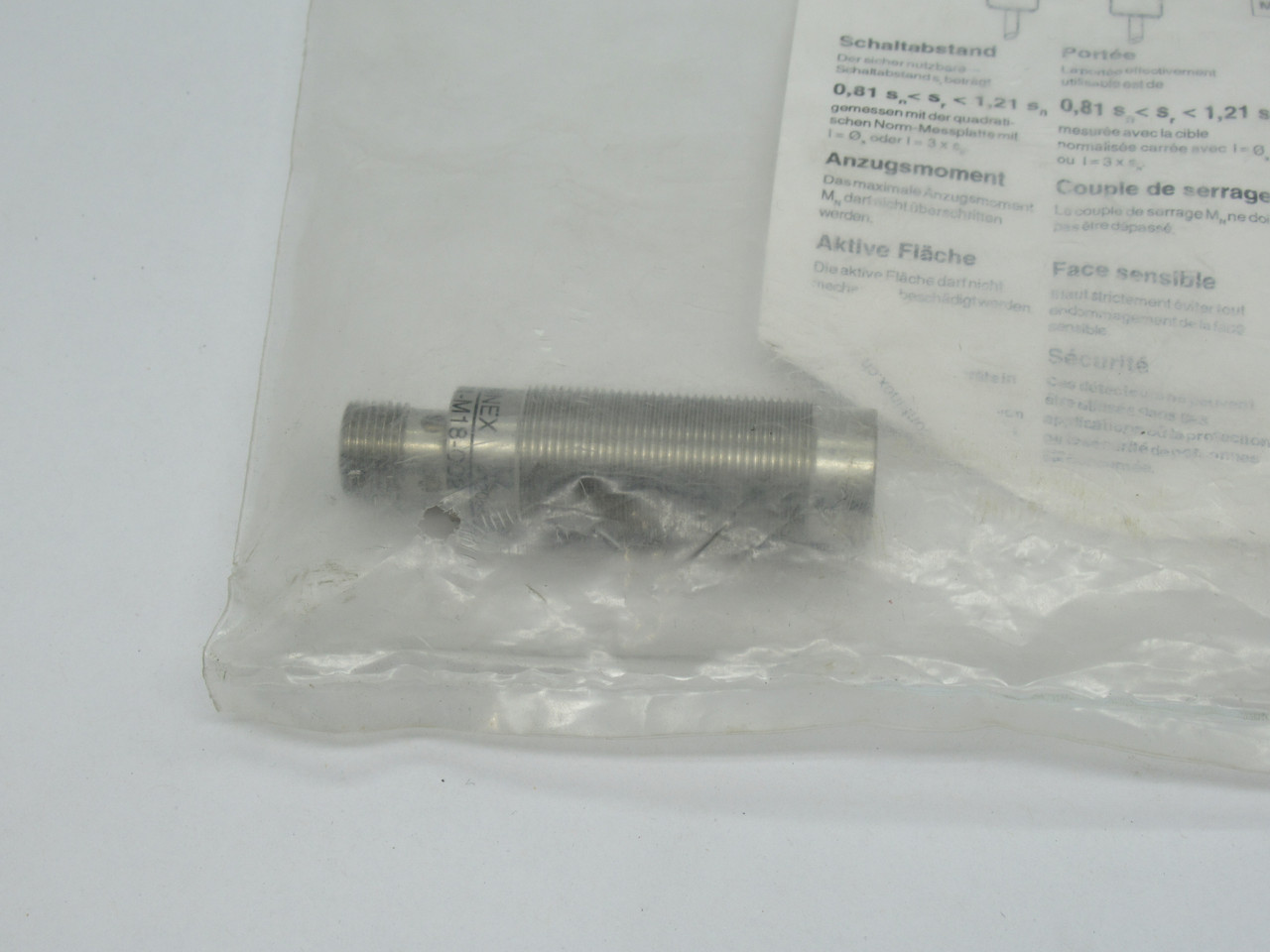 CONTRINEX DW-AS-711-M18-002 Induc. Prox. Sensor Range 20mm ! NEW !