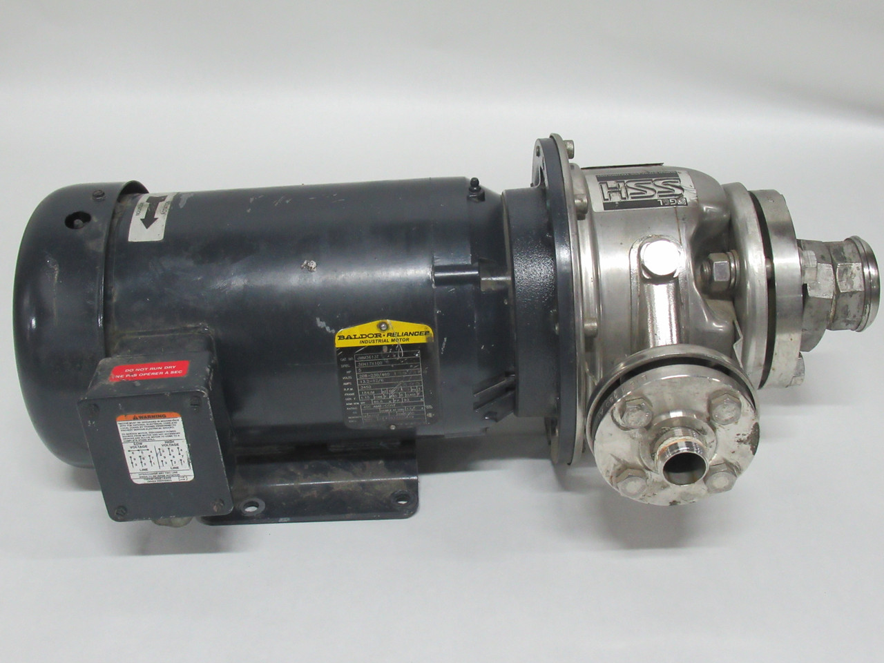 Gould Pumps 9SH2J52A0 C/W Baldor 5HP 3450RPM 208-230/460V 184JM TEFC 3Ph USED