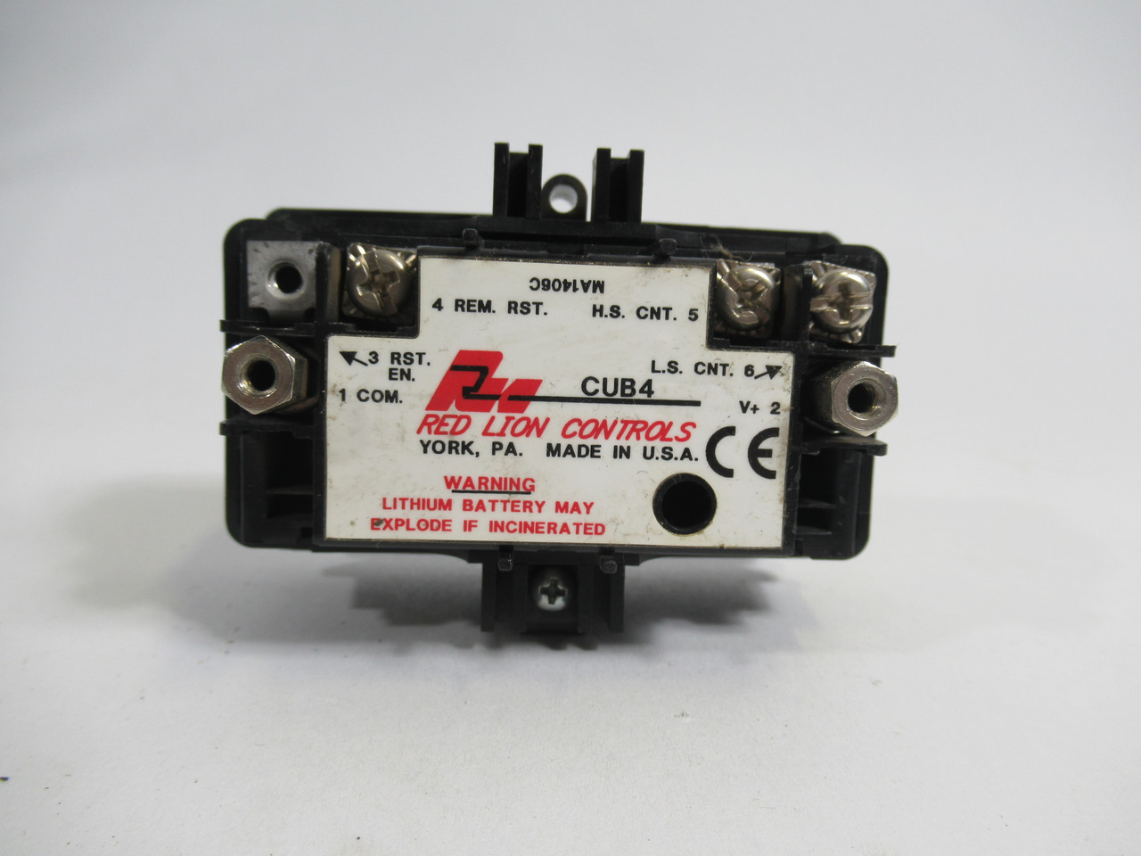 Red Lion CUB4L020 Back Lit 6-Digit Counter 28VDC 68mm SHELF WEAR USED