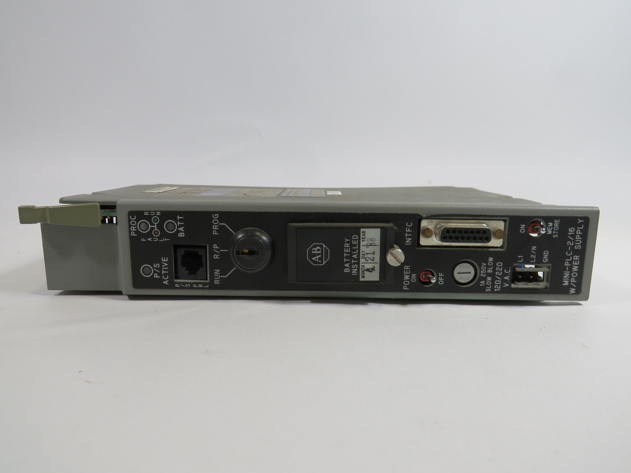 Allen-Bradley 1772-LXP PLC Processor w/ Power Supply Ser. C F/W Rev. D USED