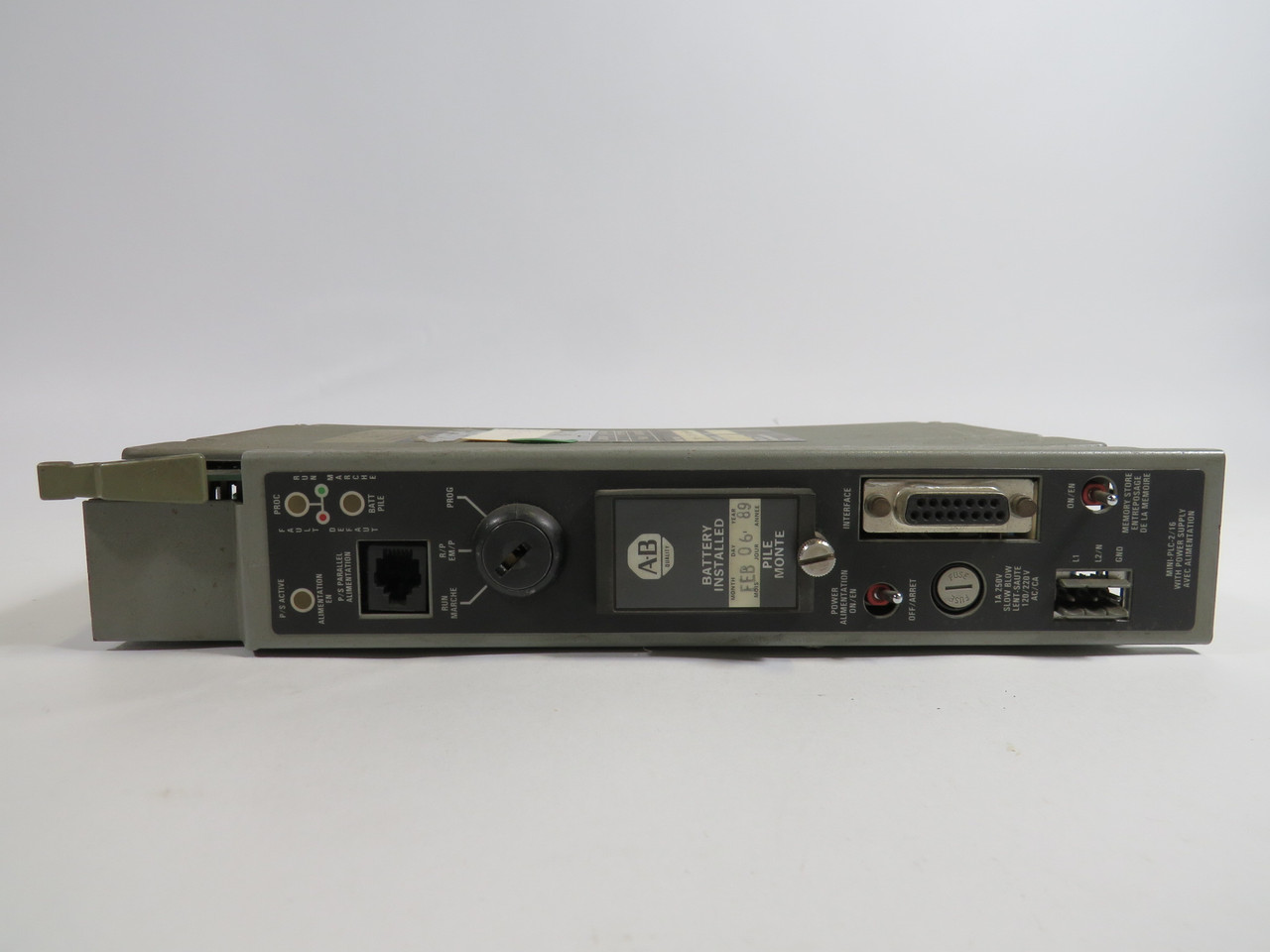 Allen-Bradley 1772-LXP PLC Processor w/ Power Supply Ser. C F/W Rev. F USED