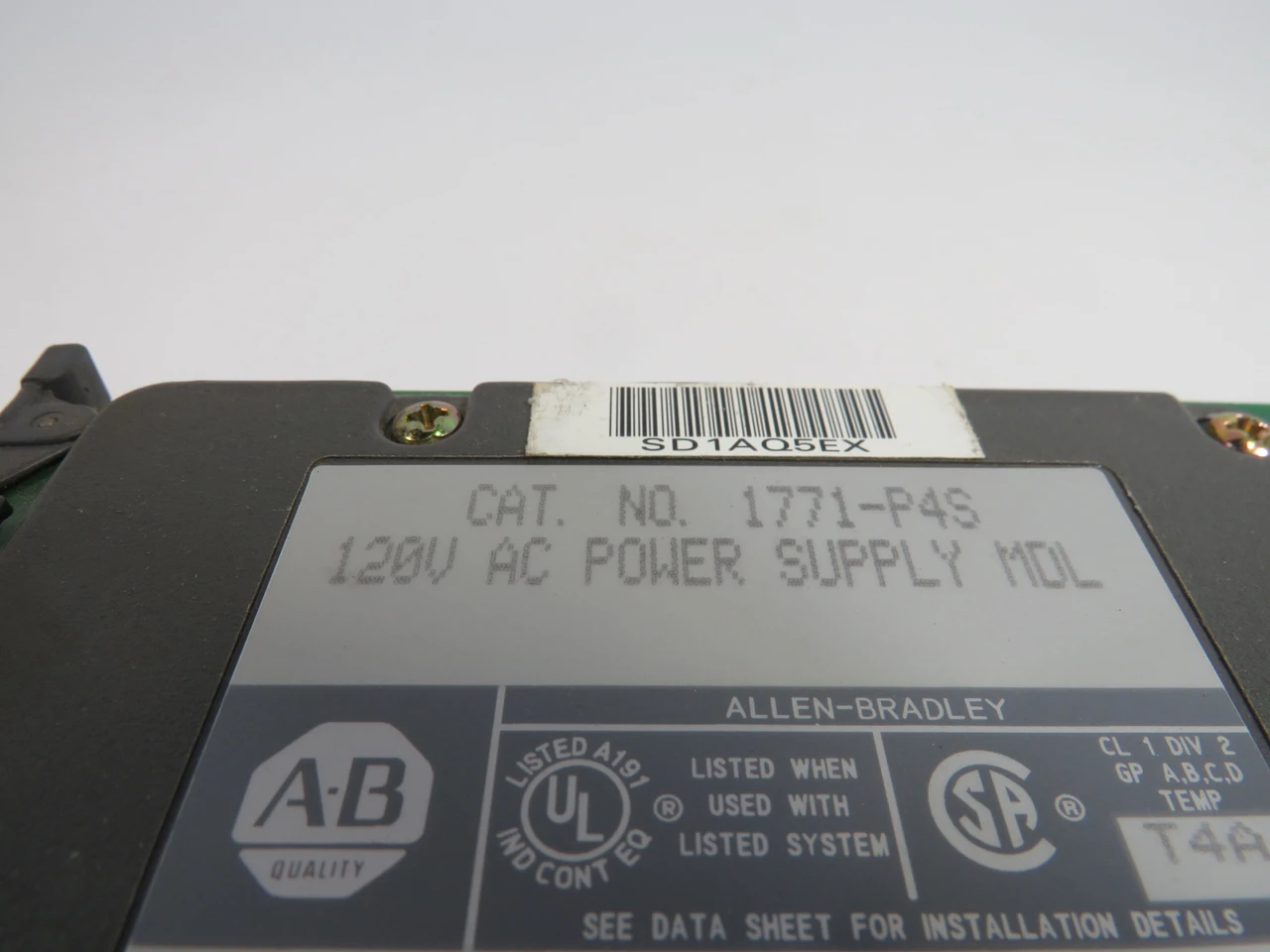 Allen-Bradley 1771-P4S AC Power Supply Module 120V 50/60Hz USED
