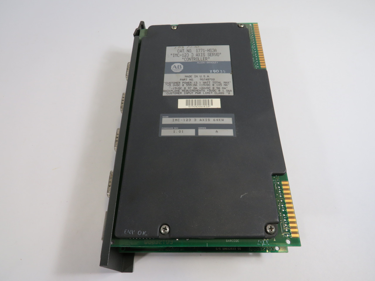 Allen-Bradley 1771-HS3A 3-Axis Servo Controller Series A F/W Rev. 1.01 USED