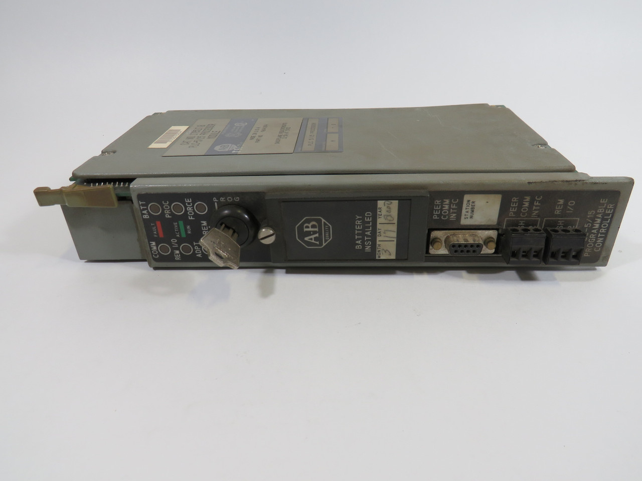 Allen-Bradley 1785-LT PLC 5/15 Processor Module Ser. B F/W Rev. M 1 Key USED