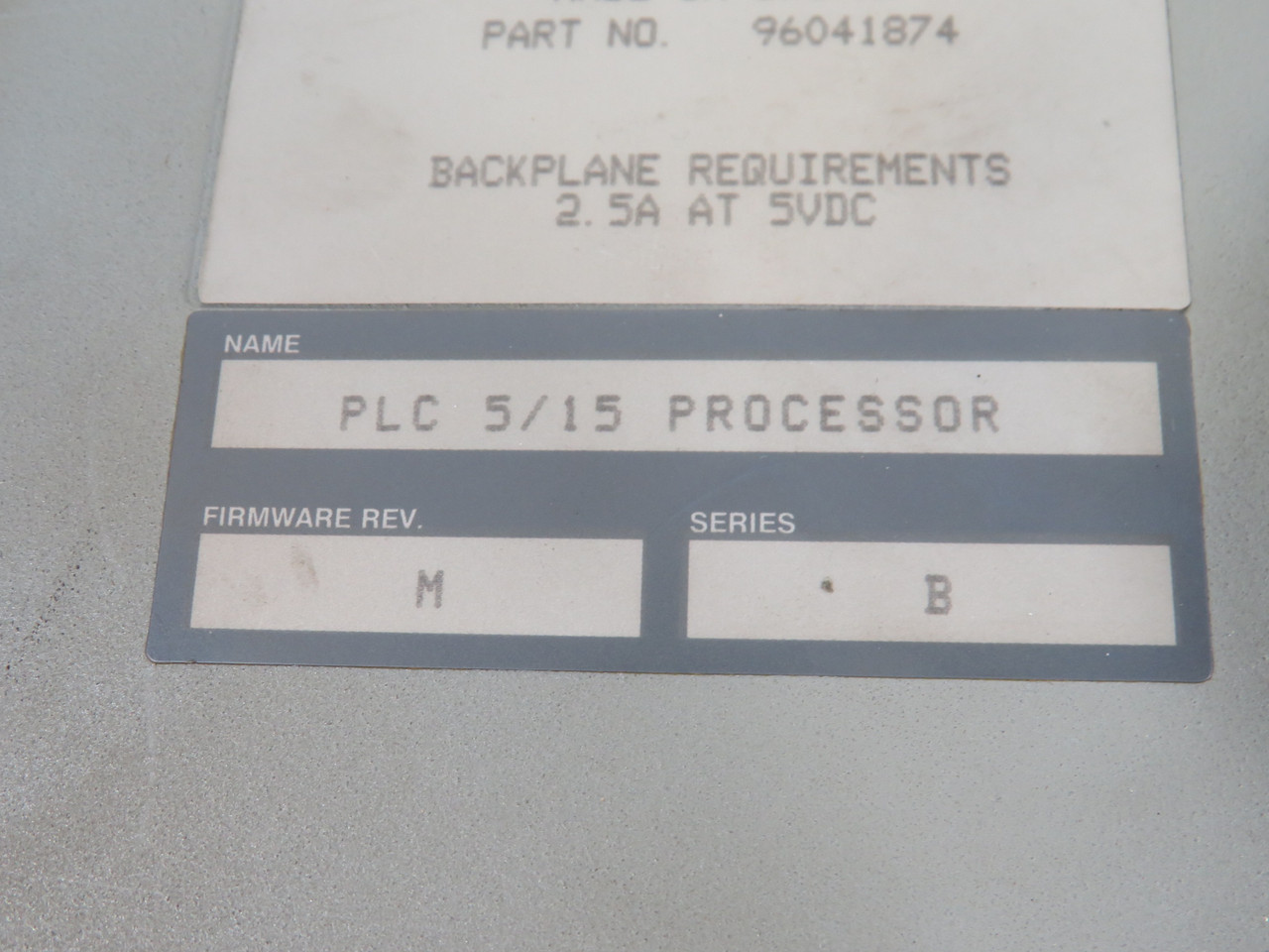 Allen-Bradley 1785-LT PLC 5/15 Processor Module Ser. B F/W Rev. M 1 Key USED