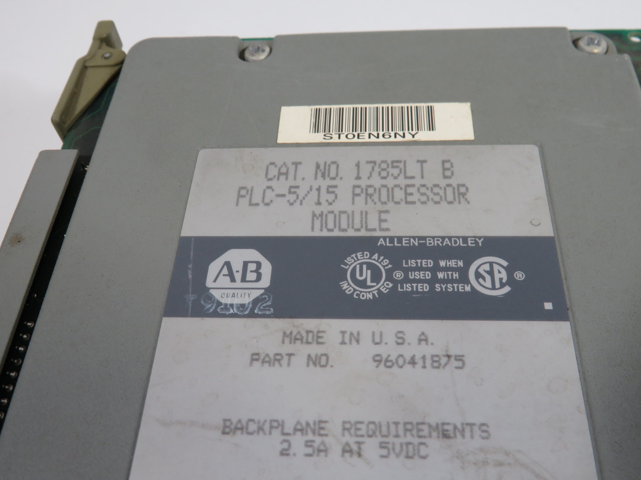 Allen-Bradley 1785-LT Series B PLC 5/15 Processor Module w/ Key USED