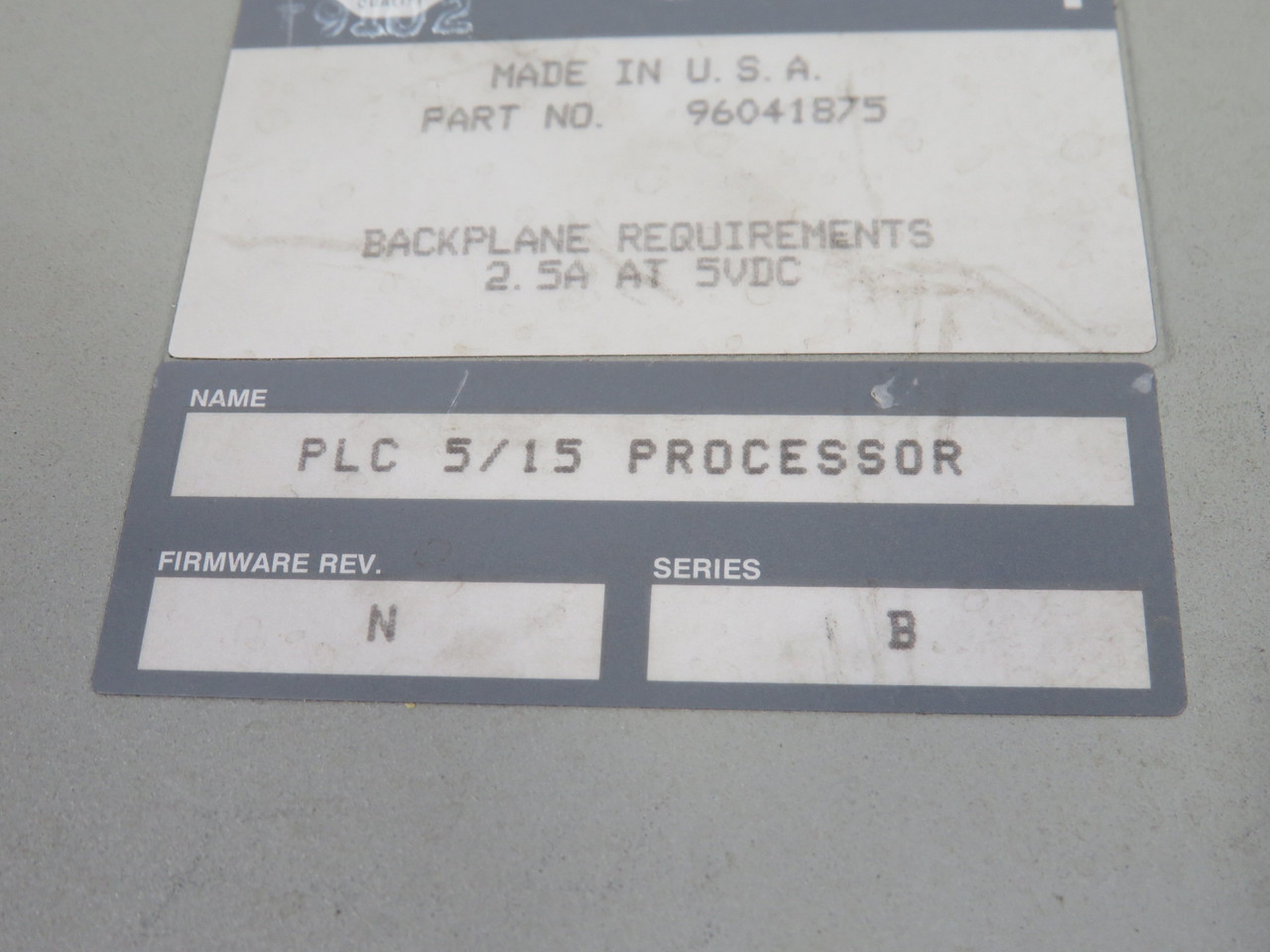 Allen-Bradley 1785-LT PLC 5/15 Processor Module Ser. B F/W Rev. N 1 Key USED