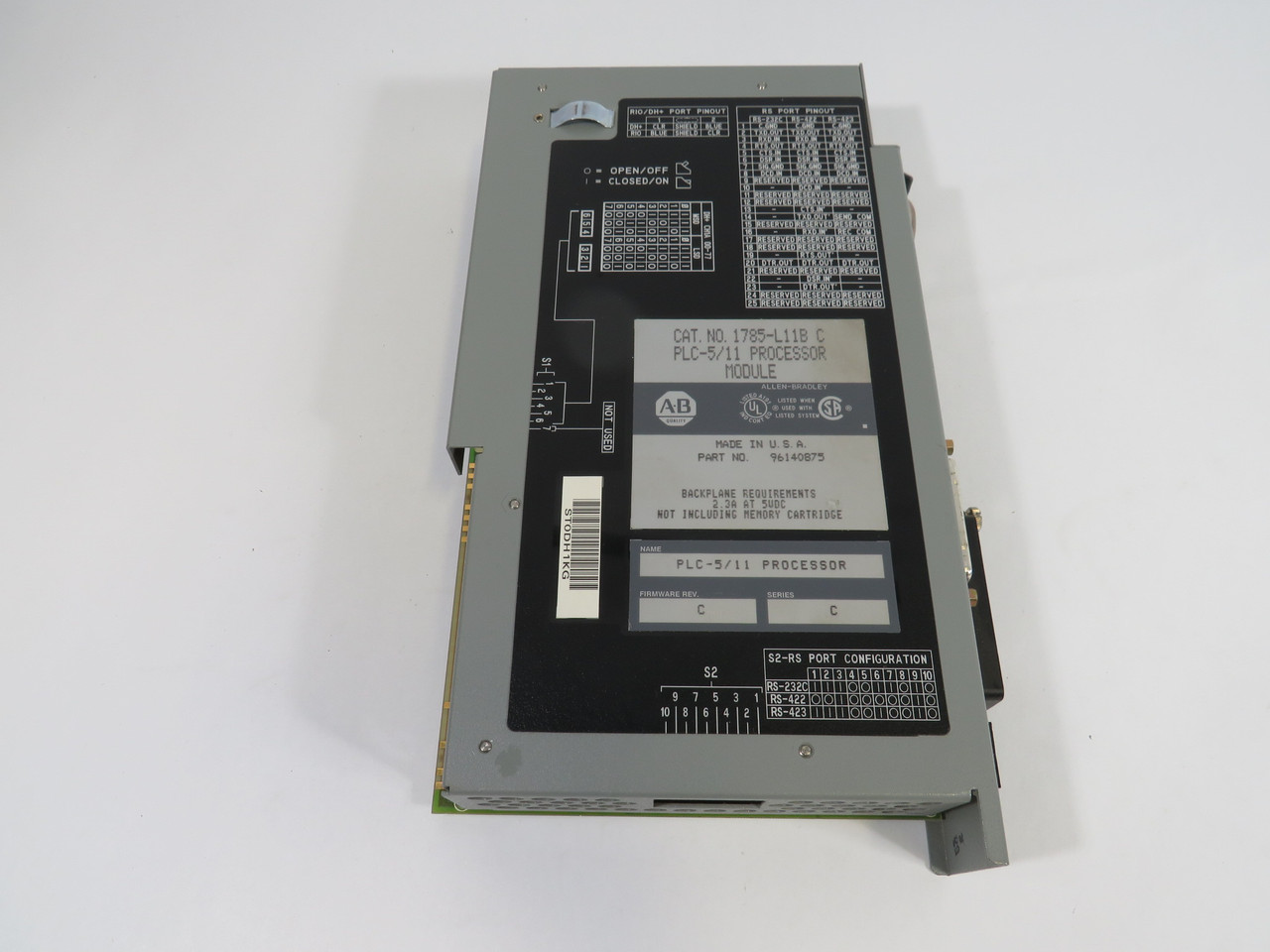 Allen-Bradley 1785-L11B PLC-5/11 Processor Module Ser. C F/W C No Keys USED