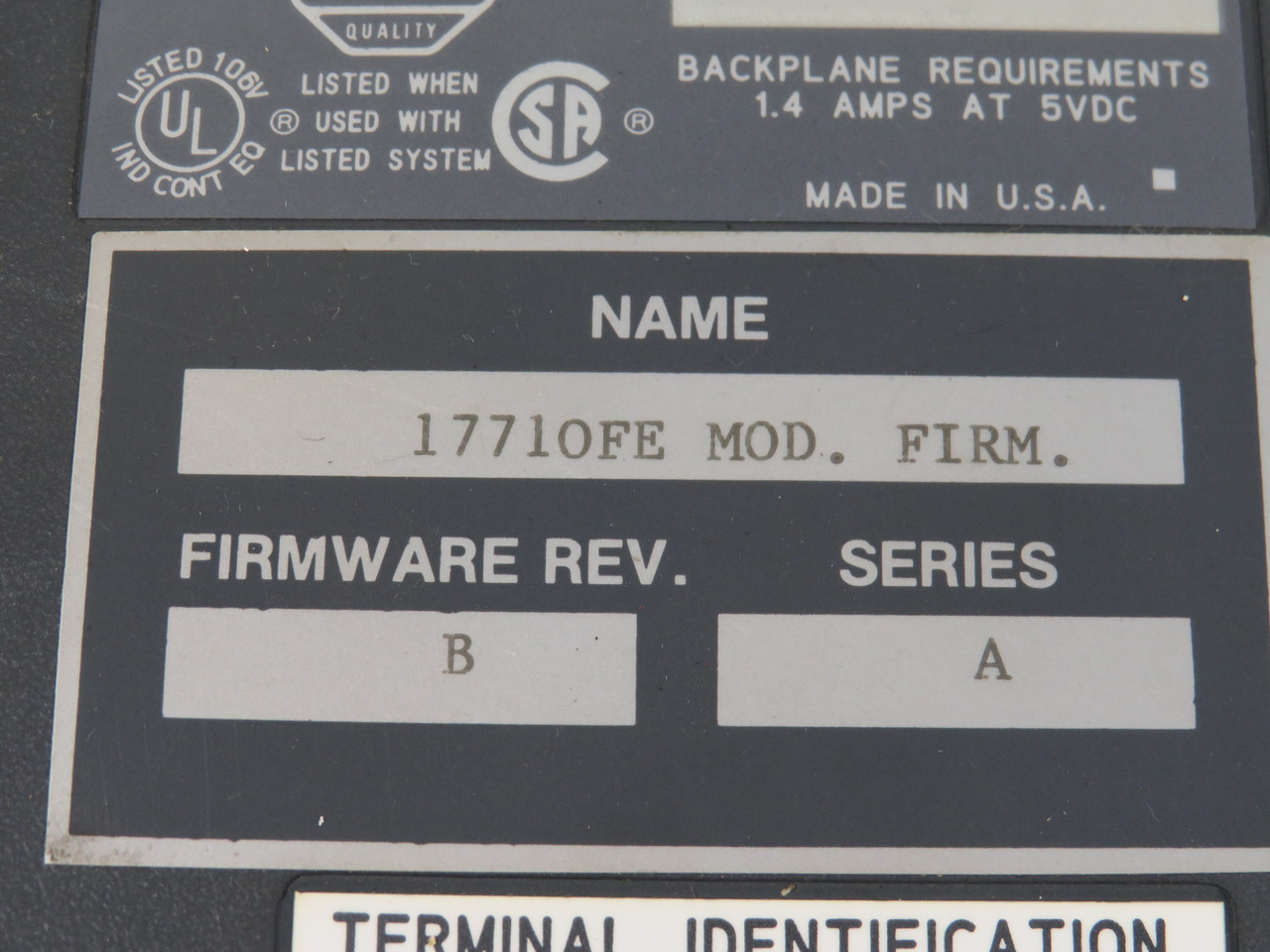 Allen-Bradley 1771-OFE1 12-Bit Analog Voltage Output Module Ser A F/W B USED