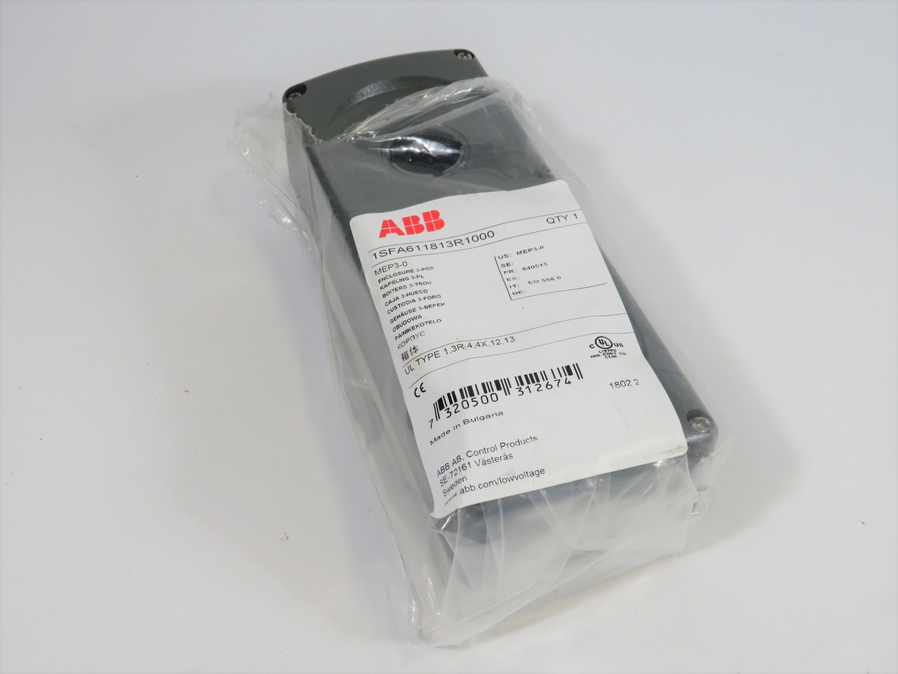 ABB 1SFA611813R1000 MEP3-0 Plastic Enclosure w/ O-Rings ! NWB !