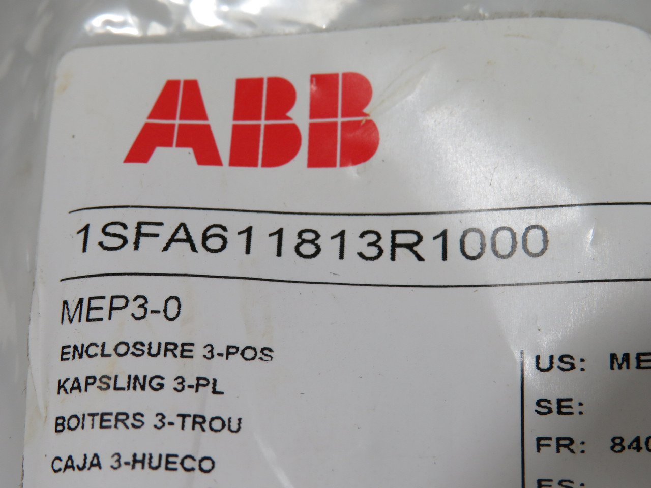 ABB 1SFA611813R1000 MEP3-0 Plastic Enclosure w/ O-Rings ! NWB !