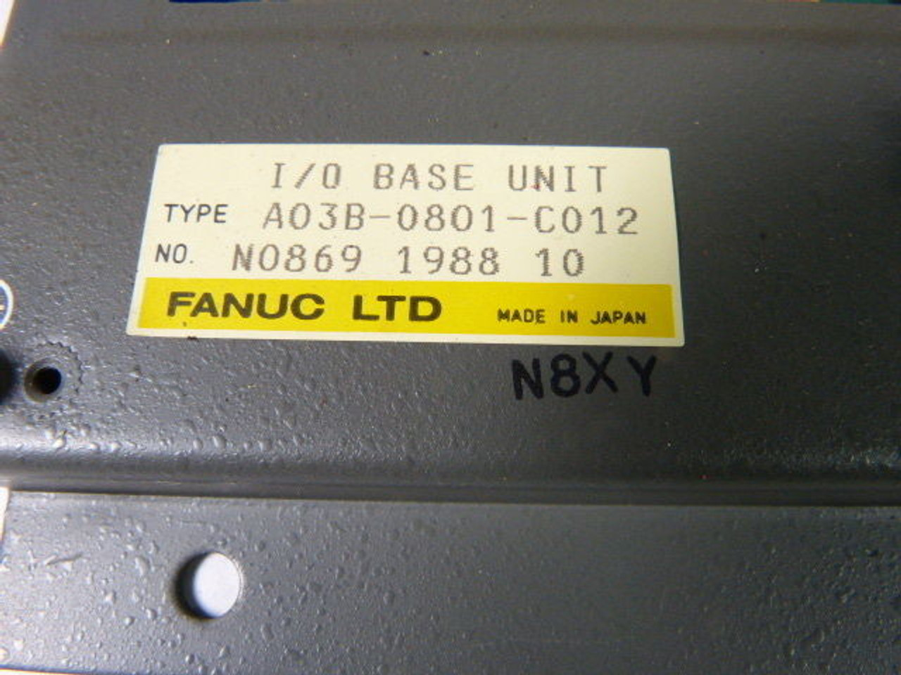 GE Fanuc A03B-0801-C012 I/O Base Unit w/A20B-1002-0450/02A Base USED